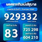 ตรวจสลากกินแบ่งรัฐบาล1/8/65